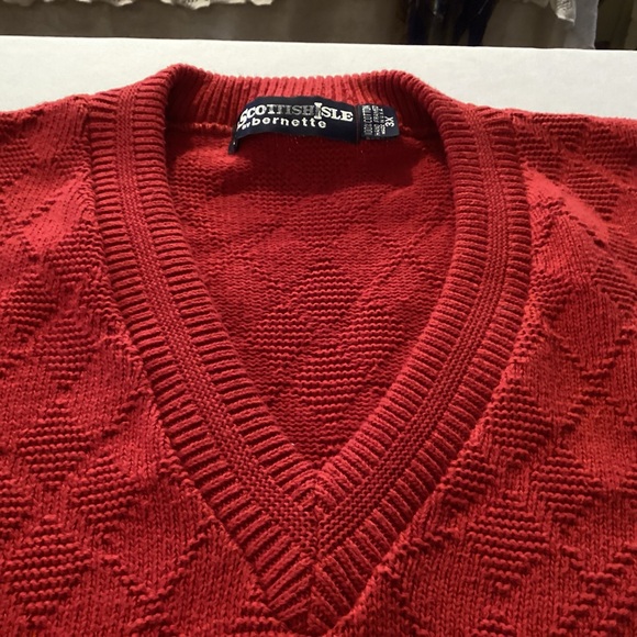 SCOTTISH ISLE by Bernese, MEN’S GOLF SWEATER VEST SIZE 3XL - Picture 8 of 10
